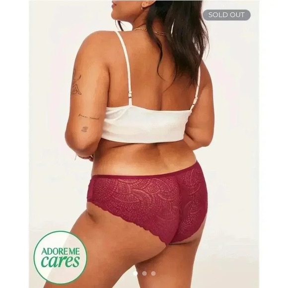 Adore Me cheeky panties Sz0X in Rhubarb NWT - Picture 2 of 6